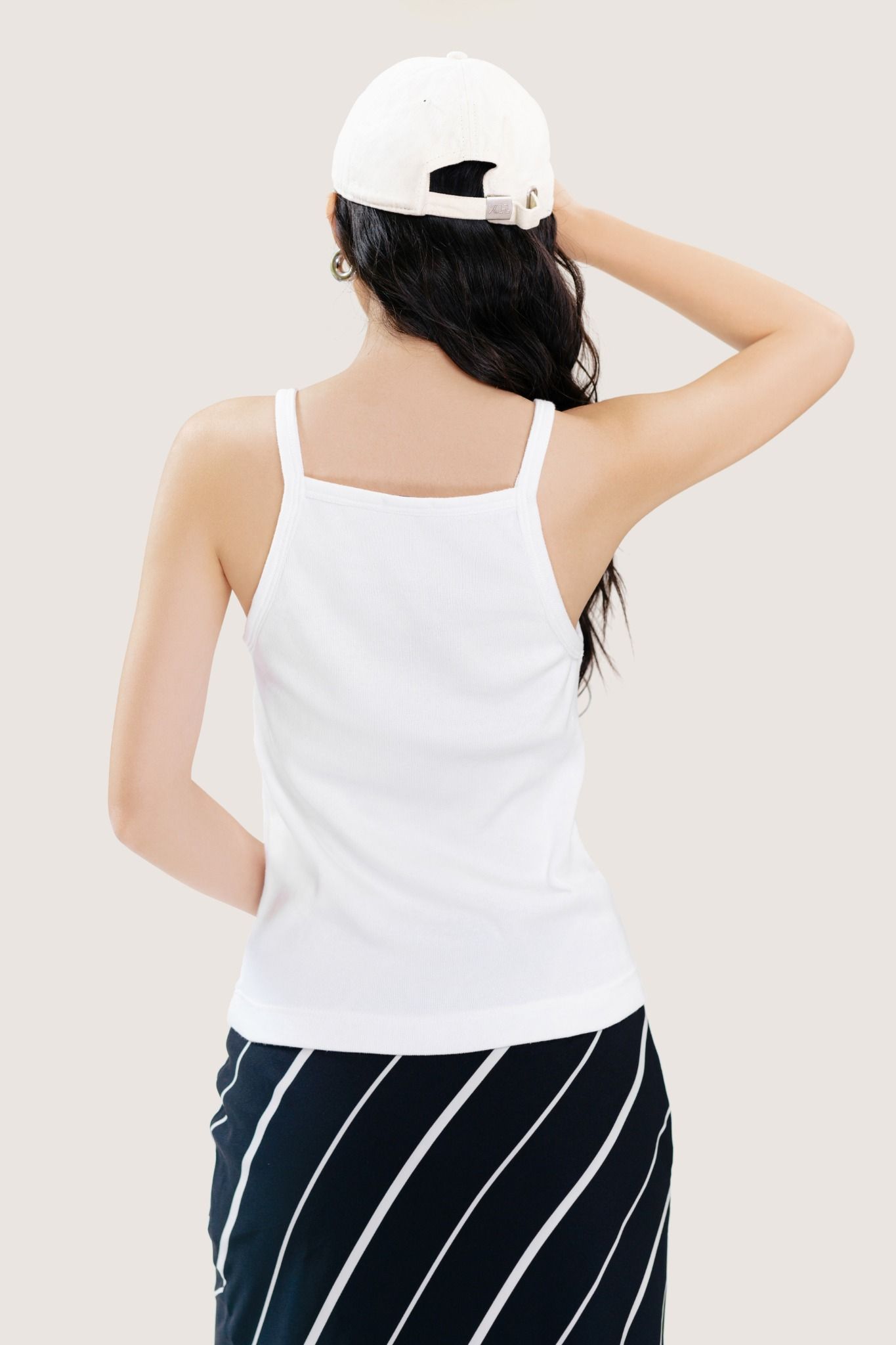  White Square Neck Cami Top 