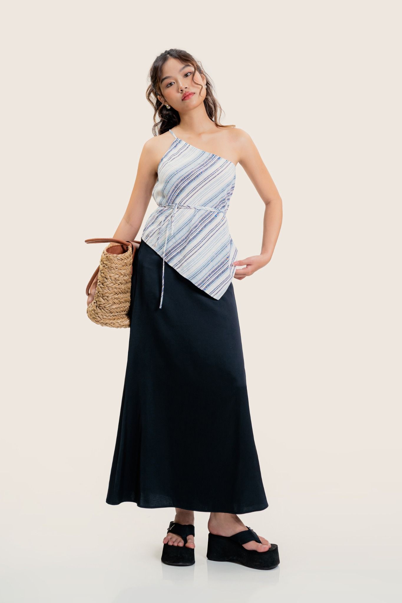 Ivory Mid-Rise Silk Maxi Skirt – LIBÉ