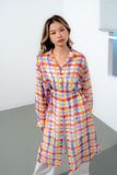  Đầm lửng - Checked Midi Shirt Dress - LIBÉ 4221 