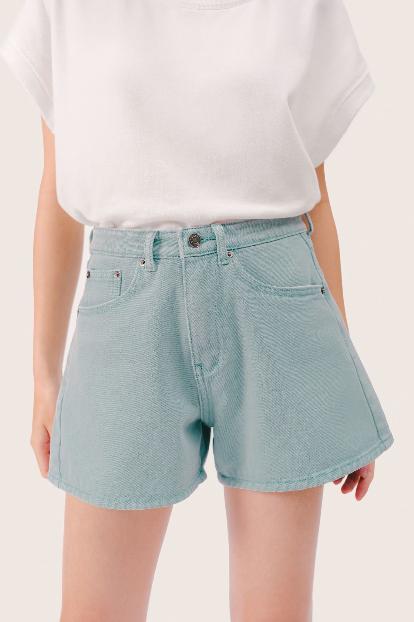  Keep It Mint Denim Shorts 