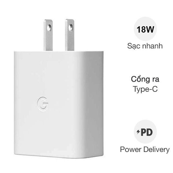 Củ sạc nhanh Google 18W chuẩn PD 3.0 chính hãng