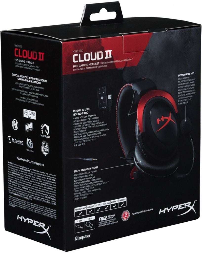 Tai nghe Kingston HyperX Cloud II Red