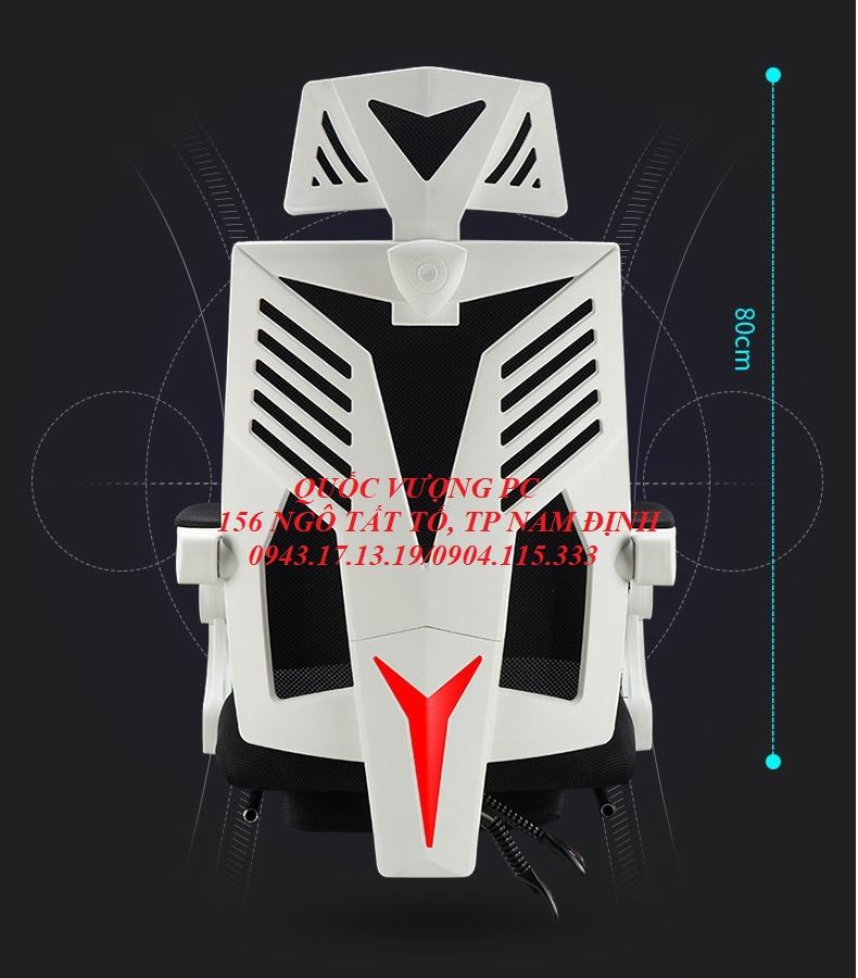 GHẾ GAMING CÓ RUNG MASSAGE LƯNG VÀ GÁC CHÂN
