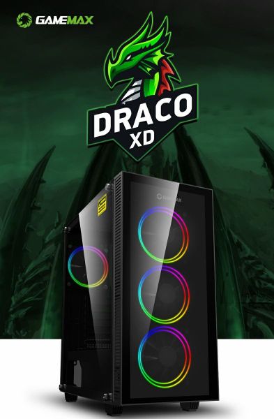 Vỏ Case GAMEMAX Draco XD (Mid Tower/Mầu Đen)