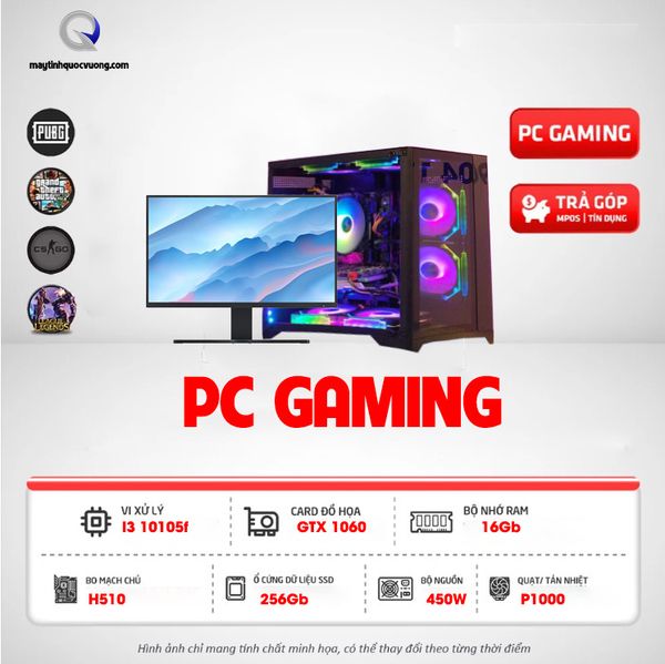 PC Gaming (i3 10105f | GTX 1060 | 256Gb | 550W)