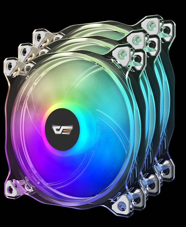 Bộ 3 fan DarkFlash CF8 5 FAN + hub + Remote