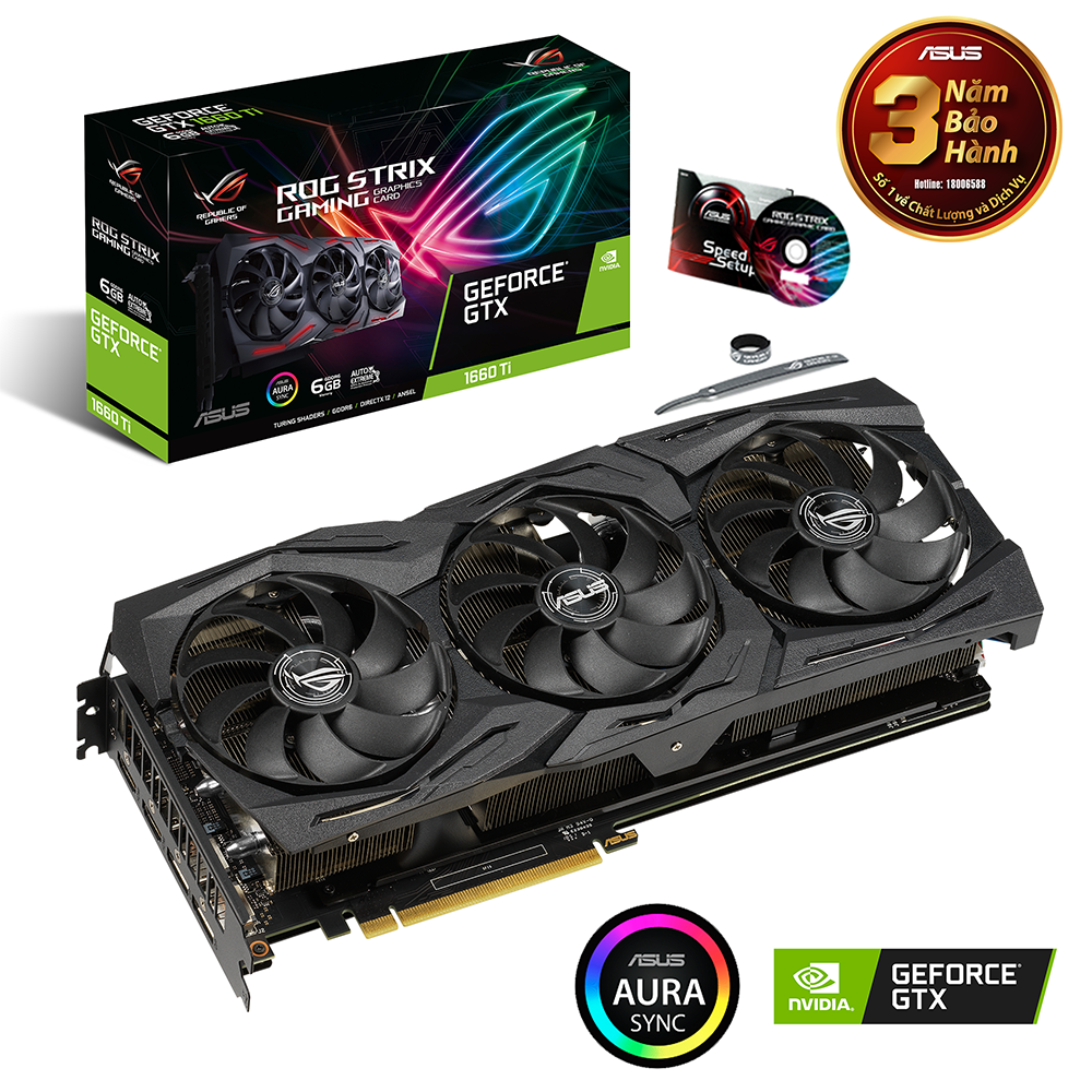 VGA Asus ROG STRIX GTX 1660 TI 6G GAMING maytinhquocvuong