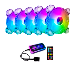 BỘ 5 FAN LED COOLMOON D1 KÈM HUB KHIỂN NEW