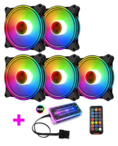 BỘ 5 FAN LED COOLMOON M1 NHÁY THEO NHẠC