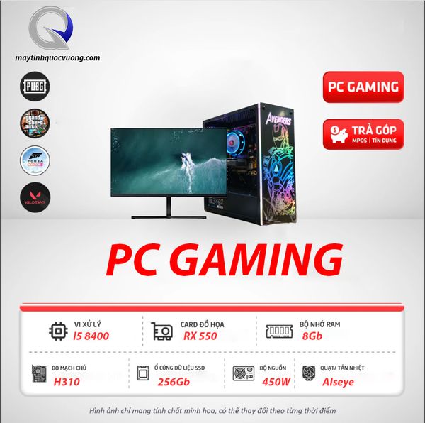 PC Gaming (i5 8400 | RX 550 | SSD 256 | 450W)