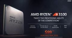 CPU AMD Ryzen 3 3100 (3.6GHz Boost 3.9GHz | 4 Cores / 8 Threads | 16MB Cache | PCIe 4.0)