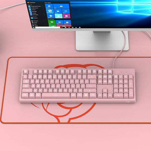 BÀN PHÍM GIẢ CƠ AJAZZ DKS100 HỒNG NEW