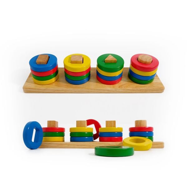  MG006 - Đồ chơi giáo dục phân biệt hình khối và màu sắc 