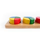  MG008 - Educational Toy Learning Fractions Round Square 