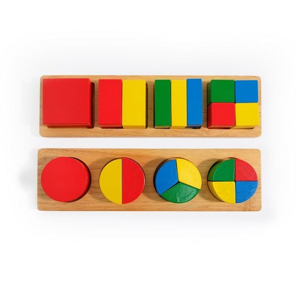  MG008 - Educational Toy Learning Fractions Round Square 