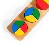  MG008 - Educational Toy Learning Fractions Round Square 
