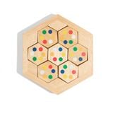  NC041 - Wooden Hexagon Matching Puzzle 