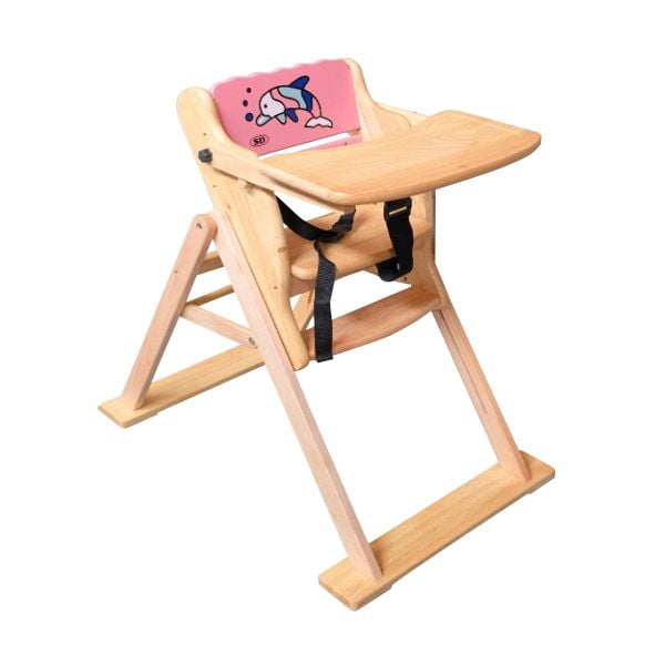 adorable-dolphin-design-wooden-high-chair