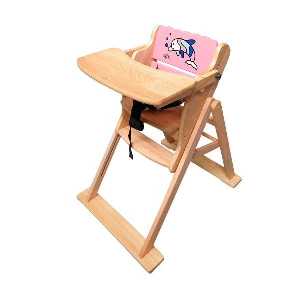 adorable-dolphin-design-wooden-high-chair