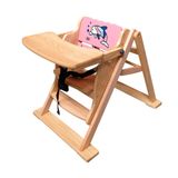  XK880 - Wooden High Chair with Dolphin Design (4 Adjustable Heights) 