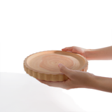  XK886 - Wooden bowl cookie shape 22cm 
