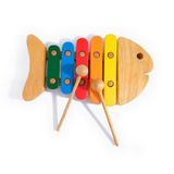  XK925 - Musical Toy Wooden Fish Shaped Xylophone Multicolor 