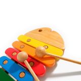  XK925 - Musical Toy Wooden Fish Shaped Xylophone Multicolor 