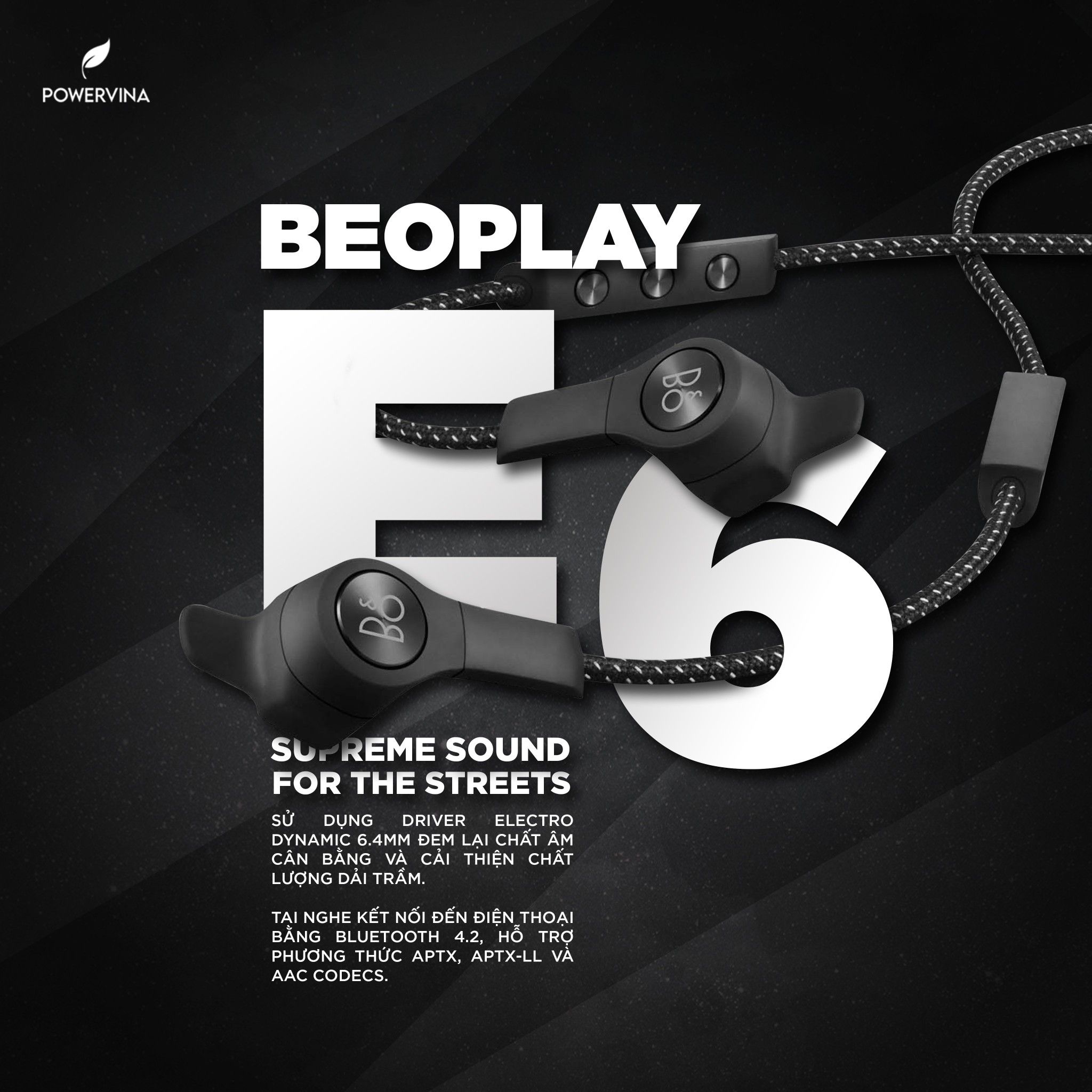 TAI NGHE BLUETOOTH B&O BEOPLAY E6