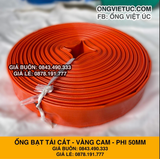  Ống bạt vàng cam phi 50mm - Cuộn 50m - Ống bạt mềm cốt dù Việt Úc 