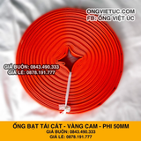  Ống bạt vàng cam phi 50mm - Cuộn 50m - Ống bạt mềm cốt dù Việt Úc 