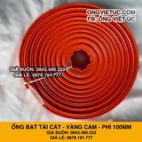  Ống bạt vàng cam phi 100MM cuộn 50M - Ống bạt mềm tải cát Việt Úc 