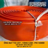  Ống bạt vàng cam phi 100MM cuộn 50M - Ống bạt mềm tải cát Việt Úc 