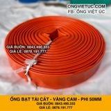  Ống bạt vàng cam phi 50mm - Cuộn 20m - Ống bạt mềm cốt dù Việt Úc 