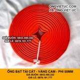  Ống bạt vàng cam phi 50mm - Cuộn 20m - Ống bạt mềm cốt dù Việt Úc 