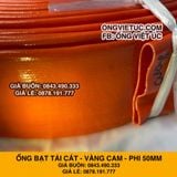  Ống bạt vàng cam phi 50mm - Cuộn 20m - Ống bạt mềm cốt dù Việt Úc 