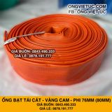  Ống bạt vàng cam phi 76mm (80mm) cuộn 50M - Ống bạt mềm cốt dù Việt Úc 