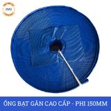  Ống bạt gân sần phi 150MM cuộn 50M - Ống bạt tải bùn cát sỏi Việt Úc 
