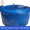  Ống bạt gân sần phi 200MM cuộn 50M - Ống bạt tải bùn cát sỏi bê tông Việt Úc 
