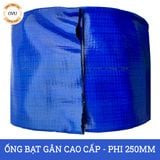  Ống bạt gân sần phi 250MM cuộn 20M - Ống bạt tải bùn cát sỏi bê tông Việt Úc 