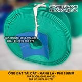  Ống bạt xanh ngọc phi 150MM cuộn 20M - Ống bạt bơm cát sỏi Việt Úc 