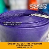  Ống bạt cốt dù tím phi 200MM cuộn 40M - Ống nhựa PVC tải cát sỏi Việt Úc 