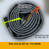  Ống cao su bố vải kt phi 200mm loại nặng - Ống Việt Úc 