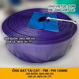  Ống bạt cốt dù tím phi 120MM cuộn 30M - Ống nhựa PVC tải cát sỏi Việt Úc 