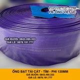  Ống bạt cốt dù tím phi 120MM cuộn 20M - Ống nhựa PVC tải cát sỏi Việt Úc 