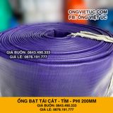  Ống bạt cốt dù tím phi 200MM cuộn 50M - Ống nhựa PVC tải cát sỏi Việt Úc 