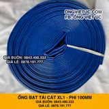  Ống bạt xanh phi 100MM cuộn 20M - Ống bạt tải nước cát sỏi Việt Úc 