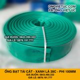  Ống bạt xanh ngọc 28C phi 100MM cuộn 50M - Ống bạt bơm cát sỏi Việt Úc 