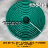  Ống bạt xanh ngọc 28C phi 100MM cuộn 20M - Ống bạt bơm cát sỏi Việt Úc 