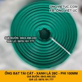  Ống bạt xanh ngọc 28C phi 100MM cuộn 50M - Ống bạt bơm cát sỏi Việt Úc 