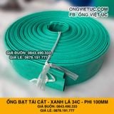  Ống bạt xanh ngọc 34C phi 100MM cuộn 20M - Ống bạt bơm cát sỏi Việt Úc 